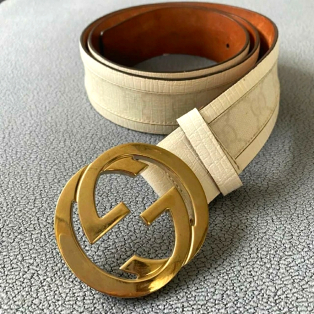 Gucci GG buckle leather belt